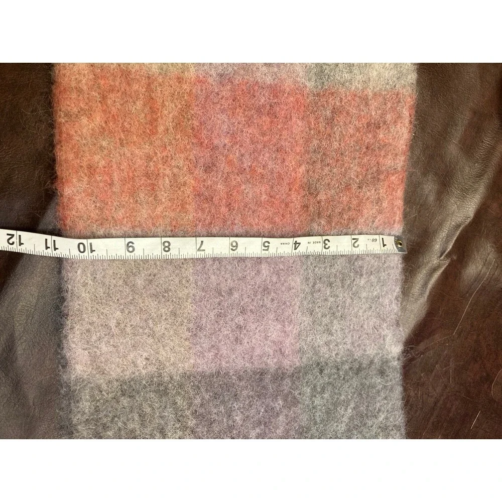 Acne Pink and Gray Striped Scarf - Picture 8 of 10